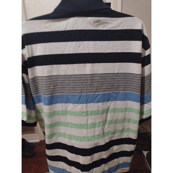 NWT New South Pole MultiColor Short Sleeve Polo Shirt 3XL Cotton Striped - Picture 7 of 11